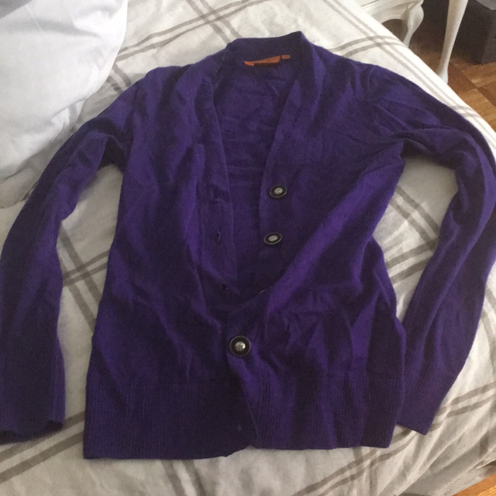 Tory Burch purple cardigan